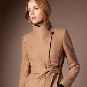 Aritzia Babaton Spencer Camel Wool Coat M